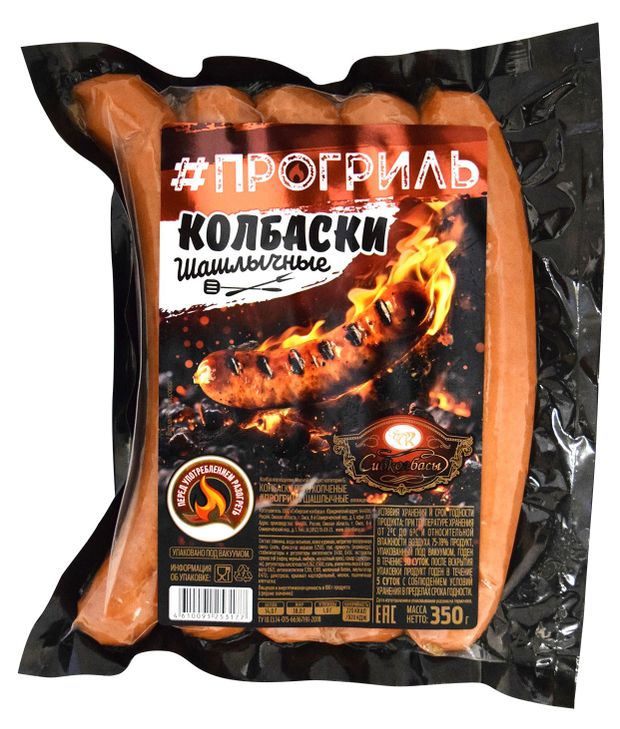 

Колбаски полукопченые Сибколбасы Прогриль шашлычные 350 г