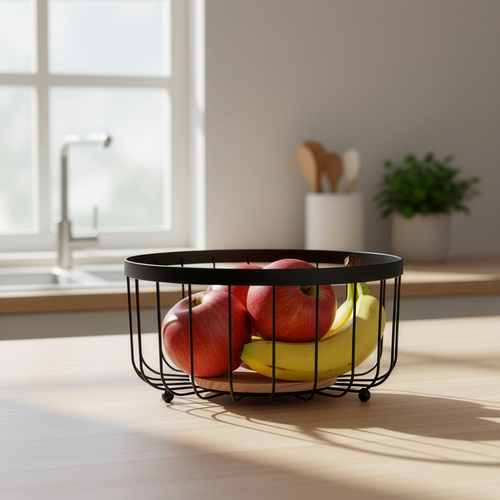 

Фруктовница Atmosphere of Art Blackby 25х13.5 см сталь/дерево