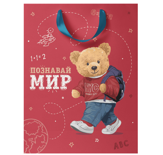 

Пакет подарочный Пакетико Cool school, 31,5х25,5х11 см, Арт. LVT