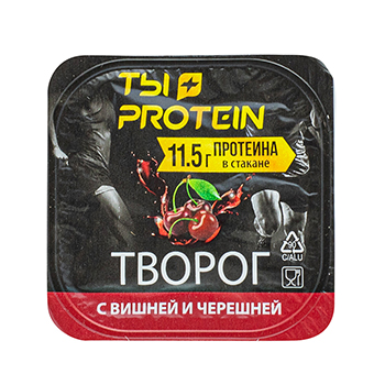 

Творог Ростагроэкспорт Ты + Protein Вишня-черешня 1.7% 130 г
