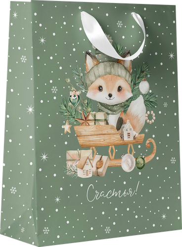 

Пакет подарочный City home Trade Christmas Woodland 22.7х18х10 см 1 шт дизайн в ассортименте