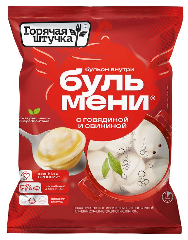 

Пельмени Горячая штучка Бульмени с говядиной и свининой 400 г