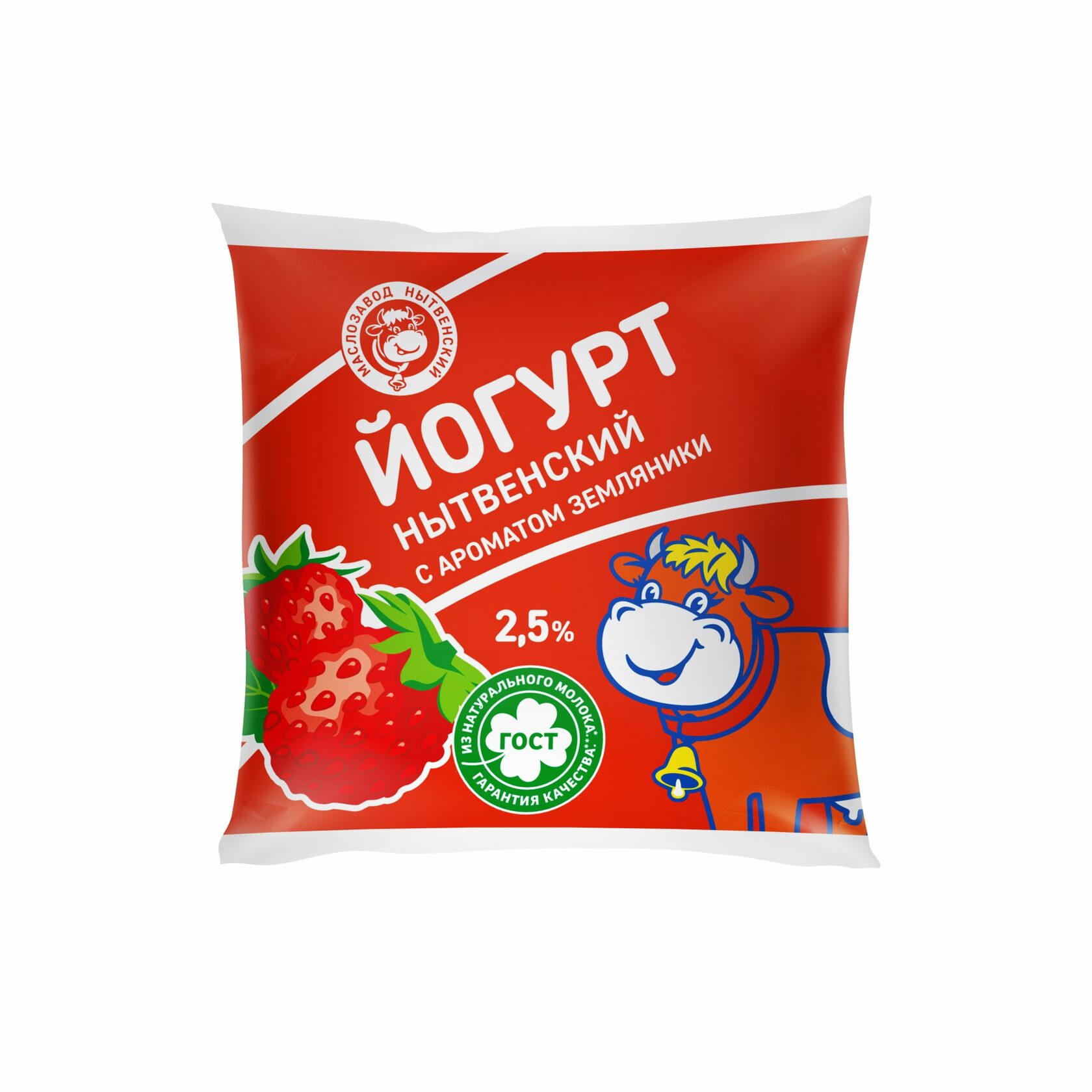 

Йогурт Маслозавод Нытвенский Земляника 2.5% 400 г