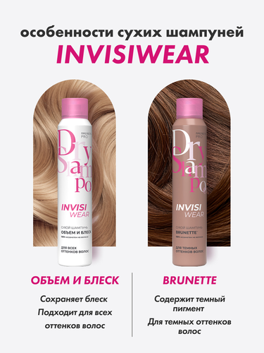 

Сухой шампунь Прелесть Professional Invisiwear Brunette 200 мл