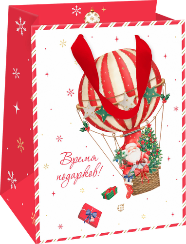 

Пакет подарочный City home Trade New Years Joy 14 х 11 х 6 см S дизайн в ассортименте