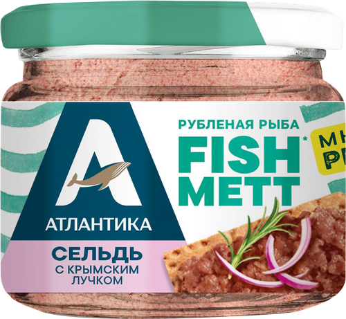 

Сельдь Атлантика FishMett рубленная с крымским лучком 170 г