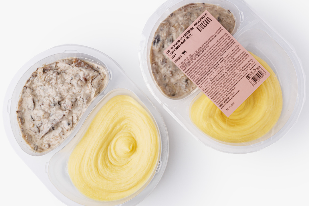 

Бефстроганов Вкусвилл из говядины с картофельным пюре 350 г