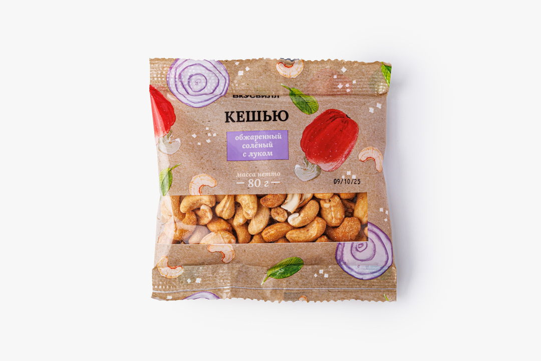 

Кешью ВкусВилл обжаренный соленый с луком