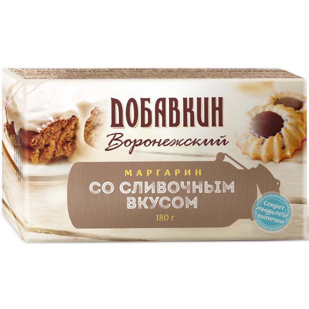 

Маргарин Воронежский Добавкин со сливочным вкусом 60% 180 г
