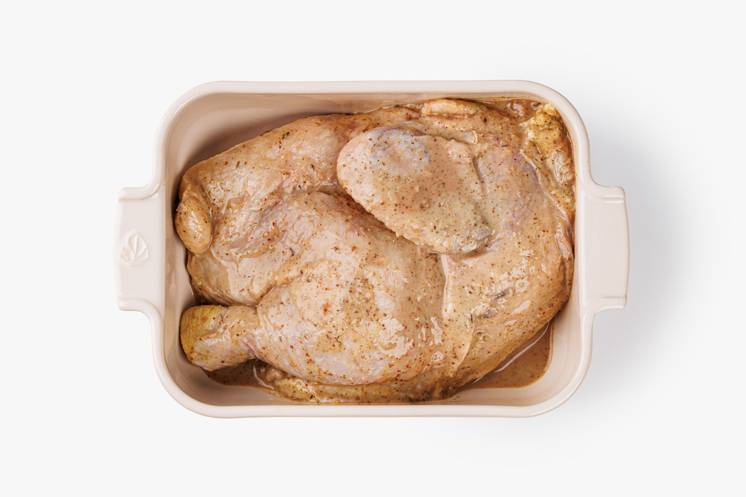 

Полутушка цыпленка-бройлера ВкусВилл для запекания в горчичном маринаде вес