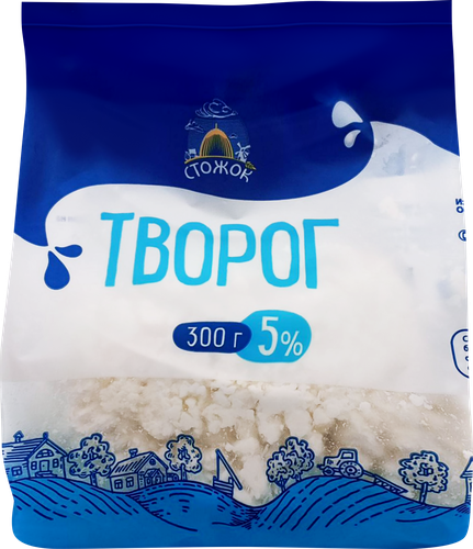 

Творог Стожок 5% пакет БЗМЖ 300 г