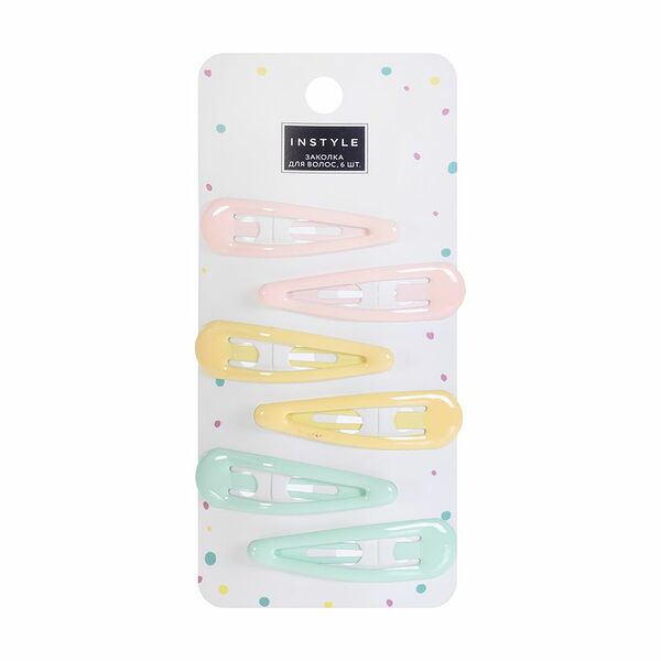 Заколка для волос, INSTYLE, 6 шт., в ассортименте