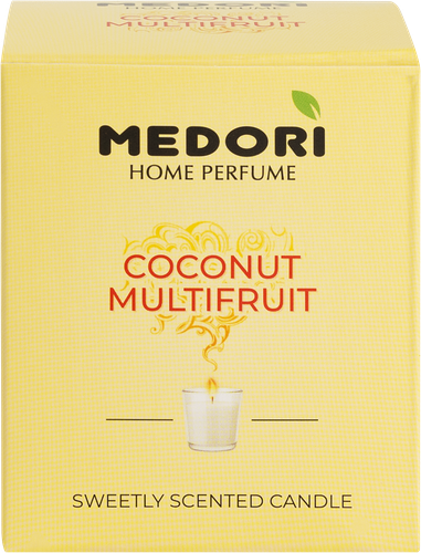 Свеча Medori ароматическая для дома Coconut Multifruit парфюмированная, 70 мл