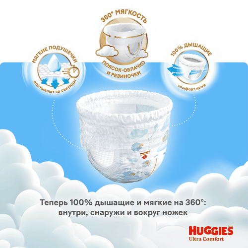 

Подгузники-трусики для мальчиков Huggies Ultra Comfort 6 15-25 кг, 38 шт