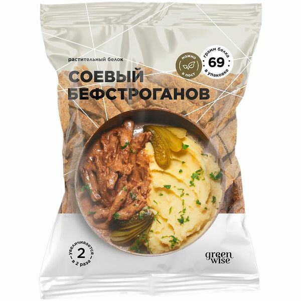 Бефстроганов Green Wise Соевый текстурированный 150 г