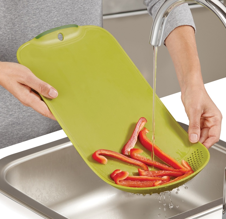 

Доска разделочная Joseph Joseph Chop & Drain зеленая