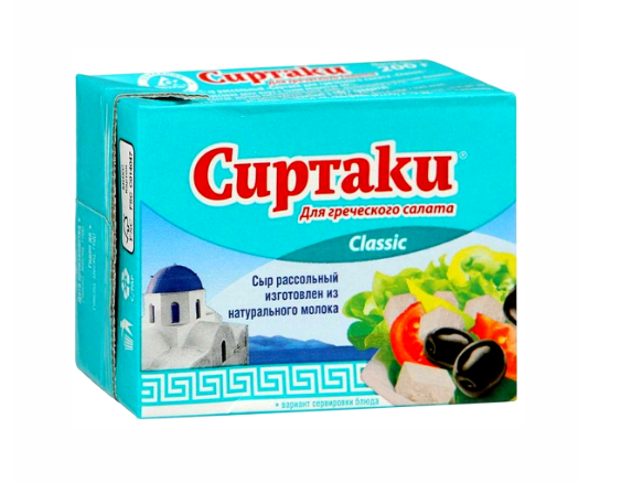 Сыр рассольный Сиртаки 35% БЗМЖ 200 г