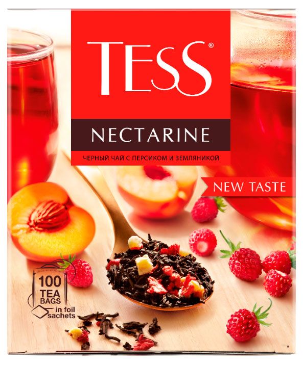 

Чай черный Tess Nectarine с ароматом персика и земляники 100 пакетиков 225 г