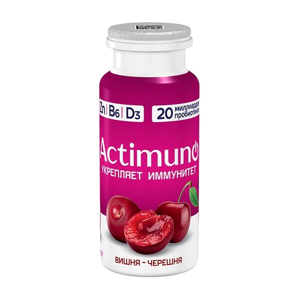 Продукт кисломолочный Actimuno Вишня Черешня 1.5% 95 г
