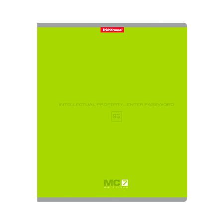 

Тетрадь общая ErichKrause MC-7 на скобе в клетку 96 л. цвет в ассортименте