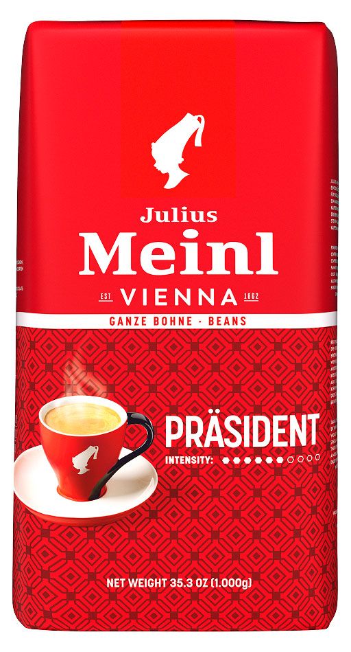 

Кофе Julius Meinl Prasident классическая коллекция в зернах 1 кг