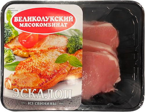 

Эскалоп из свинины Великолукский мясокомбинат охлаждённый 400 г