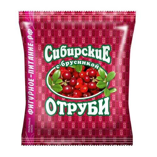 Отруби Сибирская клетчатка пшеничные с брусникой 200 г