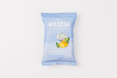 Чипсы нутовые ВкусВилл Сметана и зелень, 50 г