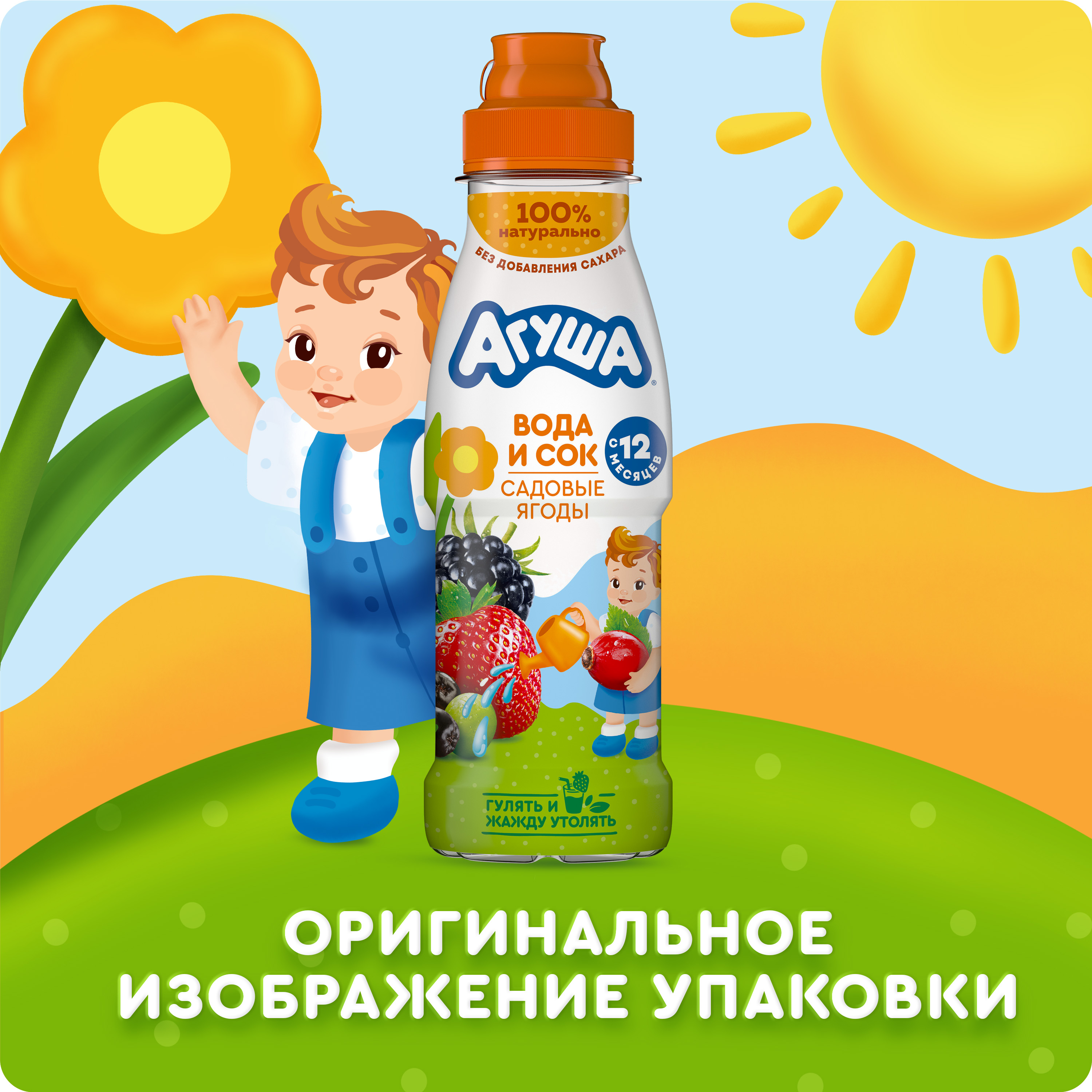 

Напиток сокосодержащий Агуша Ягоды садовые с 12 месяцев 300 мл