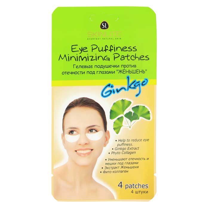 

Подушечки гелевые для лица Skinlite против отечности под глазами Женьшень 4 шт.