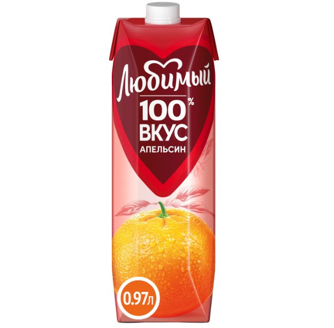 

Нектар Любимый апельсиновый с мякотью 0.97 л