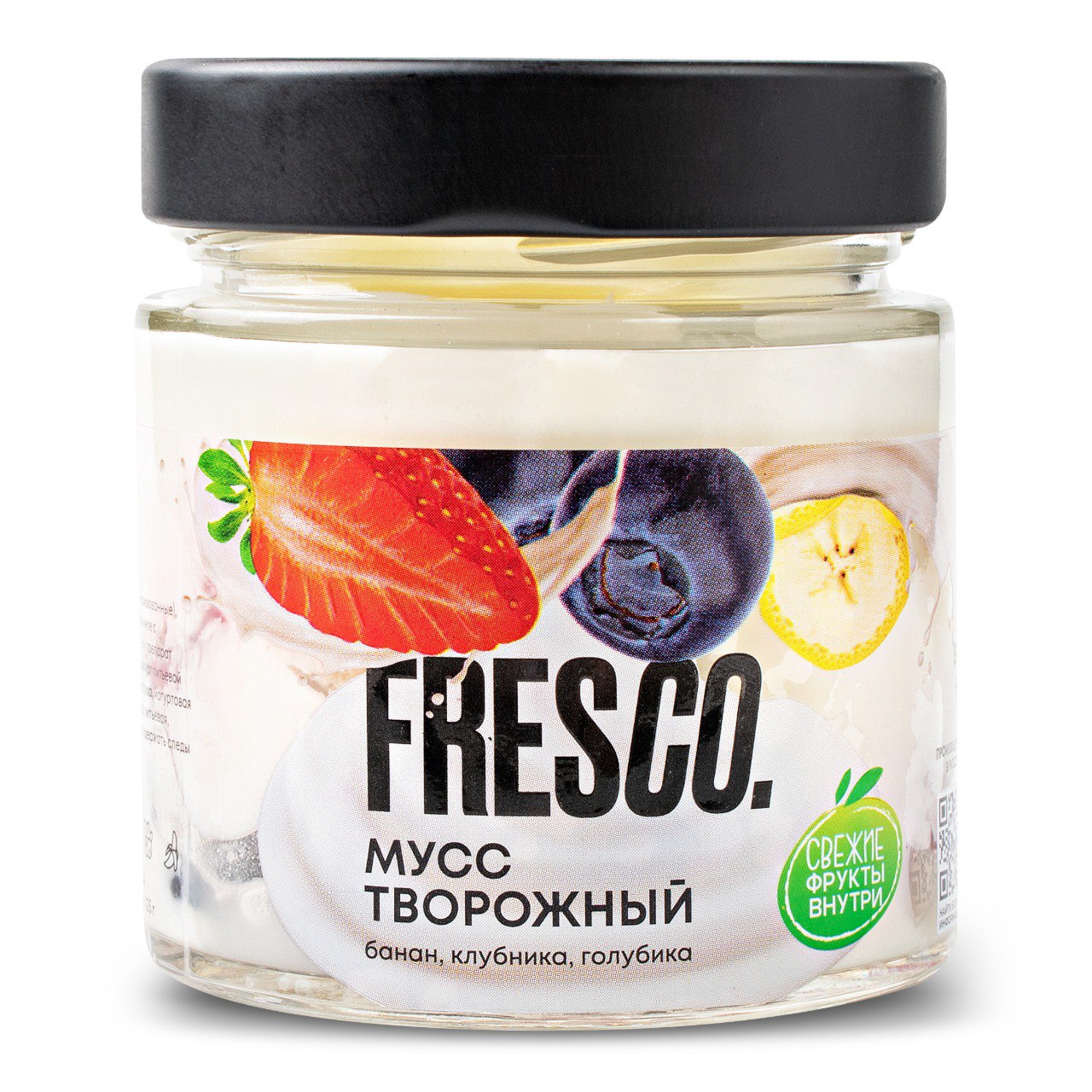

Мусс творожный Fresco банан, клубника и голубика, 125 г