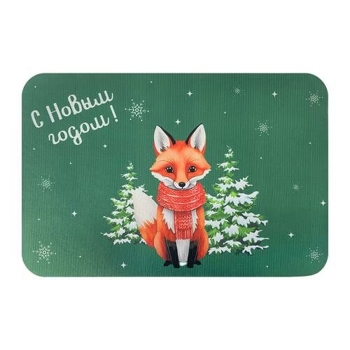 Коврик придверный Wellfort Новогодний 40х60 см, дизайн в ассортименте, 1 шт