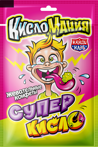 Конфеты жевательные Канди Клаб Кисломания Супер Кисло в ассортименте 30 г 1 шт