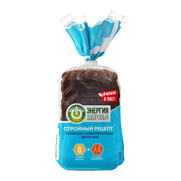 Хлеб Энергия здоровья Стройный рецепт бездрожжевой нарезка 350 г