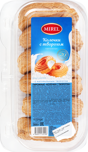 

Пирожное Mirel творожные колечки 300 г