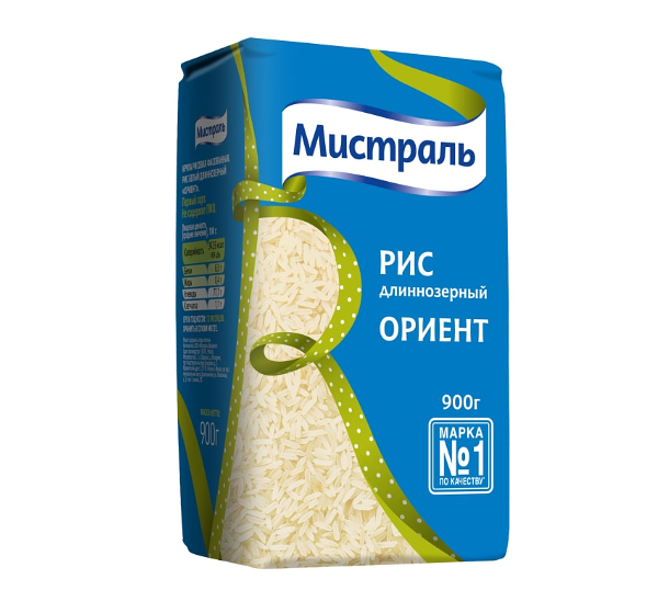 Рис Мистраль Ориент белый длиннозёрный 900 г