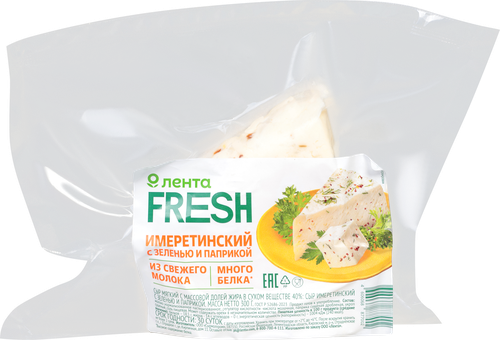 

Сыр Лента Fresh Имеретинский с зеленью и паприкой 40% без ЗМЖ 300 г