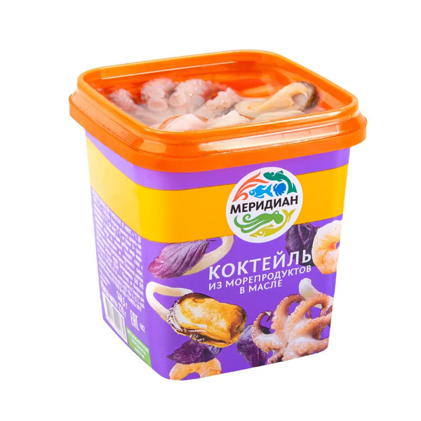 

Коктейль из морепродуктов Меридиан в масле 270 г