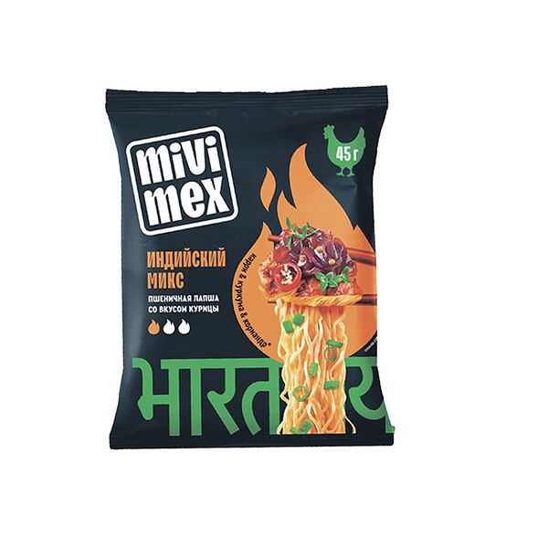 Лапша быстрого приготовления Mivimex курица индийский микс 45 г