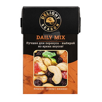 

Смесь из орехов и сухофруктов Delight Season Daily Mix с изюмом и ананасом 55 г