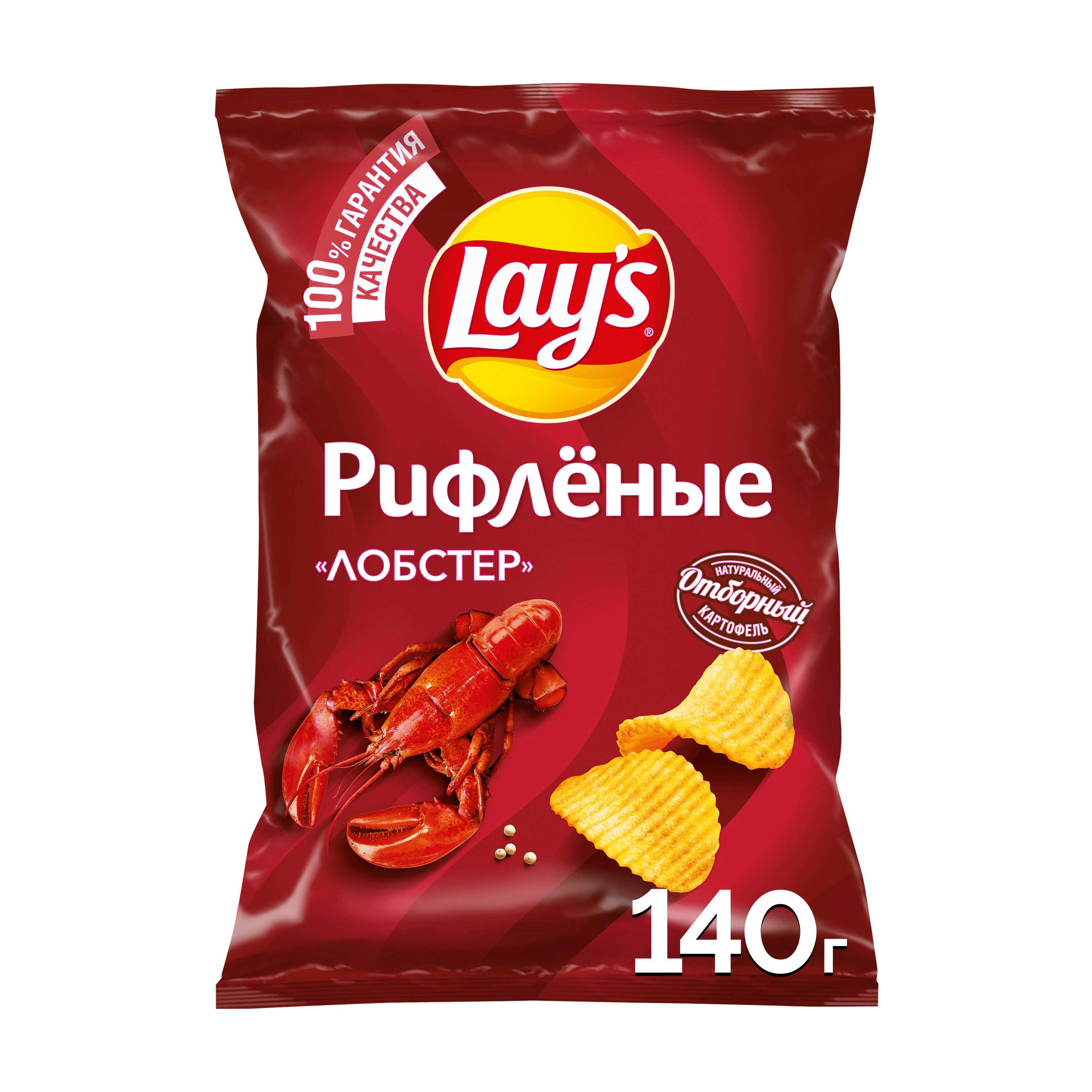 

Картофельные чипсы Lay's Рифленые Лобстер 140 г