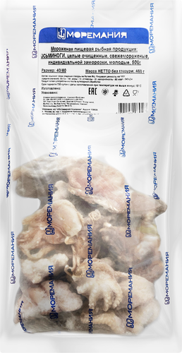 

Осьминоги Моремания молодые свежемороженые 500 г