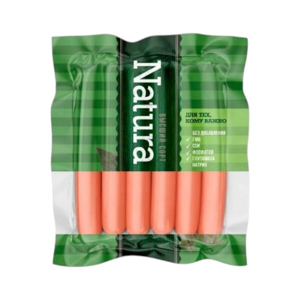 Сосиски Natura Филейные в/с в/у  0.27кг Инко Фуд