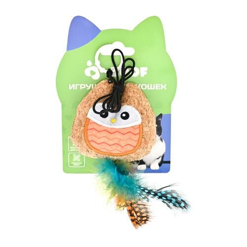 Игрушка для кошек Zoof Сова с перьями