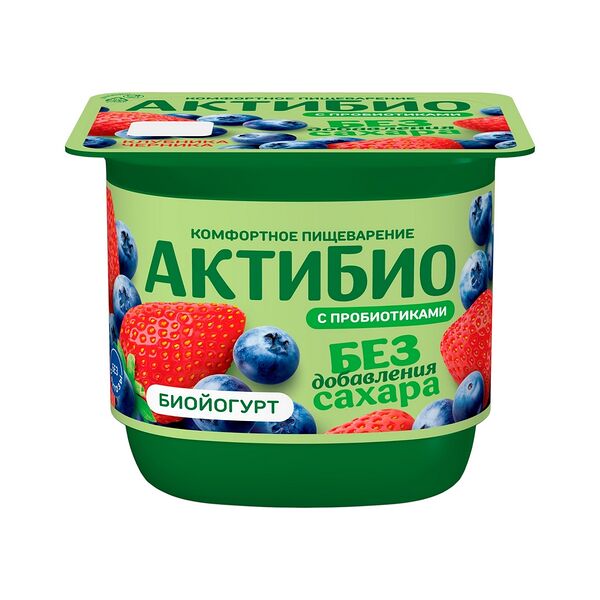 Йогурт АКТИБИО Клубника-черника 130г