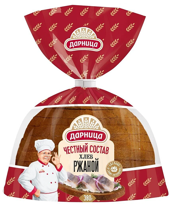 

Хлеб Дарница Ржаной подовый половинка нарезка 380 г