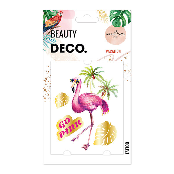 Татуировка для тела переводная Deco Watercolor Miamitats Story Go pink