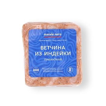 

Ветчина Maiale nero Пикантная из индейки 350 г
