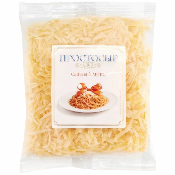 Сыр тертый Простосыр Сырный микс 47% БЗМЖ 100 г